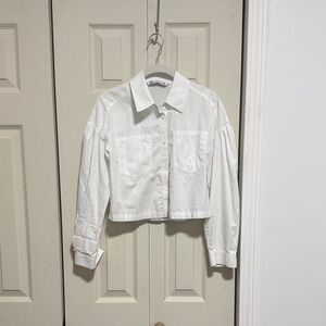 Zara White Button Down Shirt